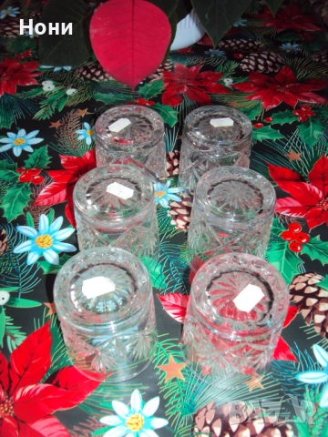 Кристален сервиз 6 броя за уиски или ракия, снимка 2 - Чаши - 52844390