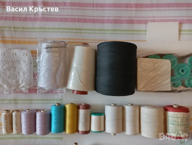 Кинкалерия 30 вида, Рапиди-капси, Макари, обущарски полирани, копринени за бродерия, зиг-заг гайтан, снимка 3 - Други стоки за дома - 49700737