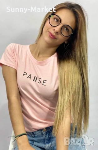 Дамски тениски PAUSE , 7 модела дамски и детски тениски , къс ръкав , бяла тениска , снимка 2 - Тениски - 54130230