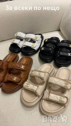 Chanel Дамски Чехли Шанел - Налични Различни Цветове Код E711, снимка 3 - Чехли - 51242465