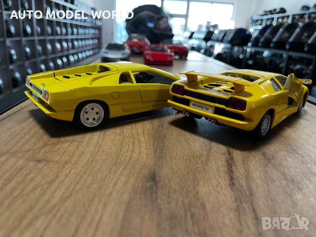 Матална колекционерска колички модел BBURAGO Lamborghini Diablo 1:24 38.92 лв. / 19.90 €, снимка 3 - Колекции - 53699773