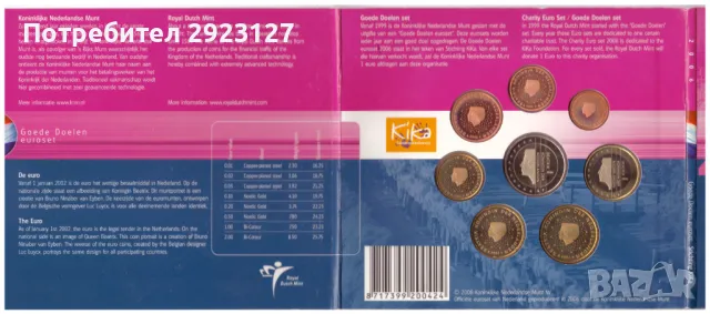 СЕТ ЕВРО МОНЕТИ НИДЕРЛАНДИЯ 2006 ГОДИНА, снимка 9 - Нумизматика и бонистика - 49815718