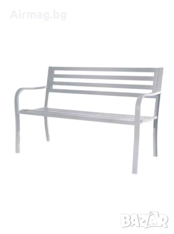 Градинска пейка метална 127х60х85см бяла TLJ213-A, снимка 1 - Градински мебели, декорация  - 45351580