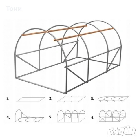 Компактна оранжерия - професионална защита и идеални условия за вашите култури - 3 х 2 х 2м, снимка 4 - Оранжерии - 54145177