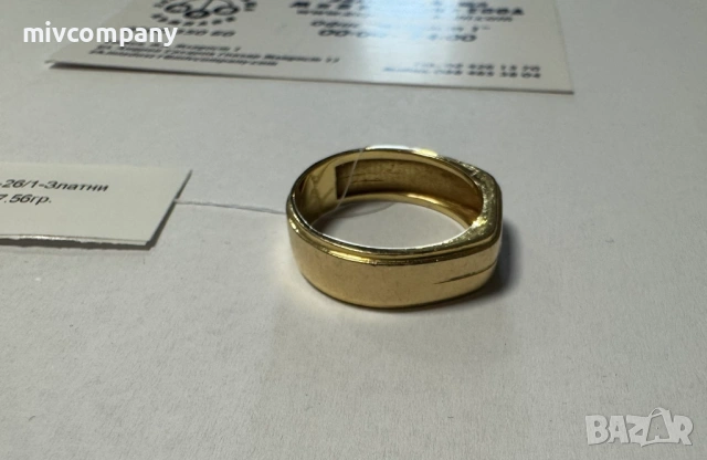 Златен пръстен 7.56гр.18К с диамант+сертификат, снимка 6 - Пръстени - 54027880