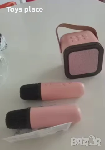 Комплект от блутут колонка  и 2 караоке микрофона с LED цветове, безжичен, Bluetooth, вокалн, снимка 4 - Караоке - 50798304