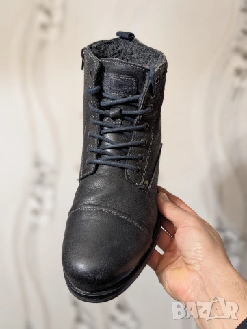 боти от естествена кожа с вълнен хастар S.Oliver номер 45 , снимка 7 - Мъжки боти - 53359791