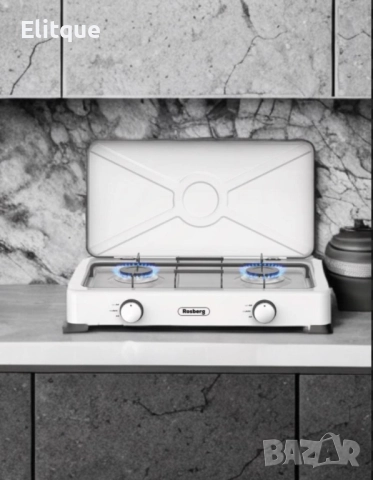 Двоен газов котлон с капак и автоматично запалване Rosberg, 30mbar 2x2.2kWh, снимка 6 - Друга електроника - 52856928