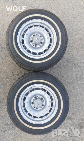 Mercedes W123 original алуминиеви джанти с гуми 205/70 R14 от германия, снимка 11 - Гуми и джанти - 52930536