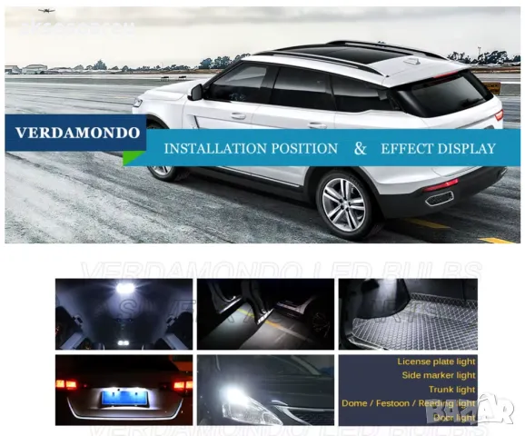 Габаритни диодни крушки габарити Ba9s с 5 Smd Led ксеноново бели диода за кола автомобил джип супер , снимка 14 - Аксесоари и консумативи - 49882474