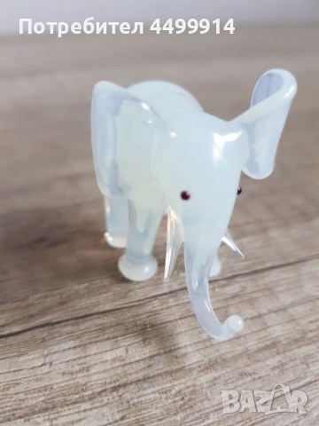 Стъклена фигура на слонче, снимка 5 - Колекции - 52882759