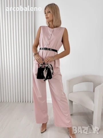 Елегантен дамски комплект от две части KASTILLA, 2цвята , снимка 2 - Комплекти - 50931720