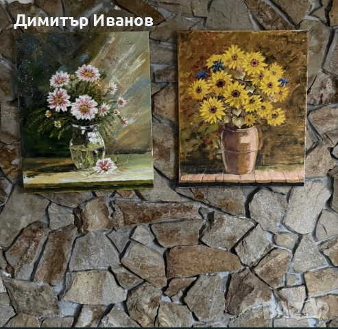 Картини на вази с цветя