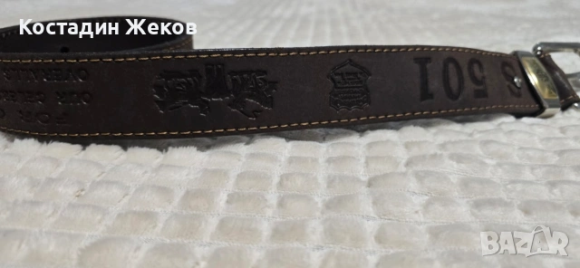 Винтидж кожен колан Levi's 501. от естествена кожа , снимка 4 - Колани - 53827761
