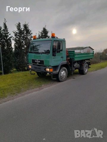 МАН самосвал с кран 4x4, снимка 3 - Камиони - 46625177