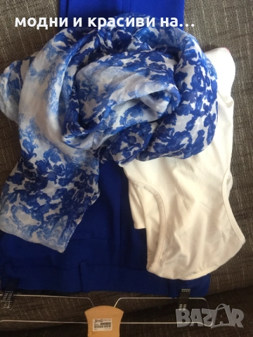 Кръгъл копринен шал Max Azria, снимка 8 - Шалове - 52198530