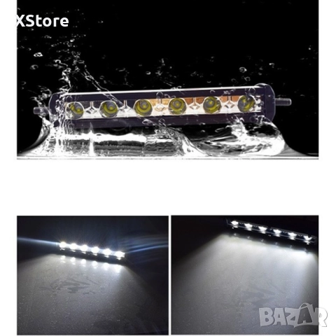 Външен прожектор със шест LED крушки за автомобили и мотоциклети 36 W LED BAR1, снимка 7 - Лед осветление - 52482291