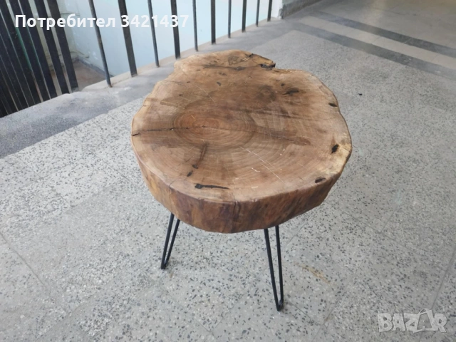 Масичка от шайба на орех , снимка 3 - Маси - 53914089