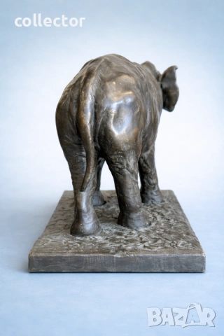 Внушителна бронзова скулптура на СЛОН. №7909, снимка 3 - Колекции - 53677343