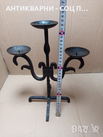 Стар Метален Свещник От Ковано Желязо Номер 578., снимка 11 - Антикварни и старинни предмети - 53180494