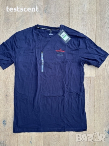 Оригинална мъжка тениска Under Armour Golf T-Shirt Size Large Navy Blue Тъмносиня L, снимка 3 - Тениски - 52045810