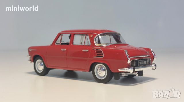 Skoda 1000MB 1968 - мащаб 1:43 на IXO моделът е нов в PVC дисплей-кейс, снимка 6 - Колекции - 46054858