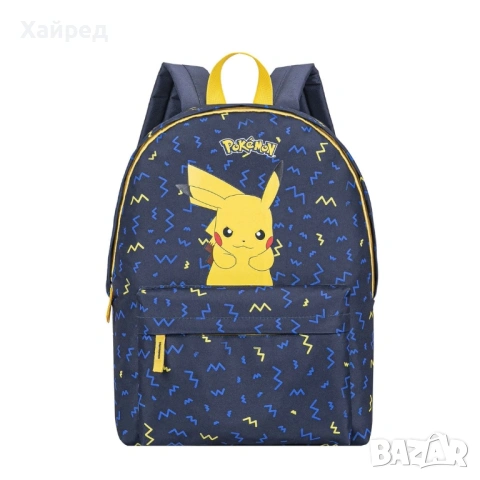 Нов ПОКЕМОН POKEMON  - ПИКАЧУ - ДЕТСКА РАНИЦА 43 СМ СИНЯ