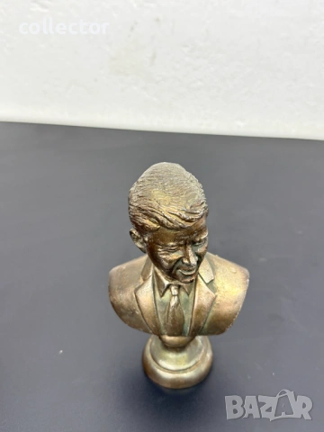 Метален бюст / статуетка на Джон Кенеди. №7964, снимка 8 - Колекции - 53857133