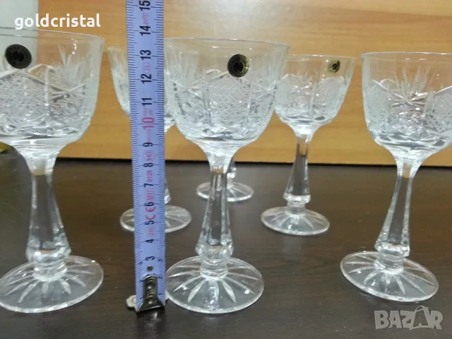 кристални чаши за безалкохолно Зорница лукс , снимка 12 - Антикварни и старинни предмети - 49611959