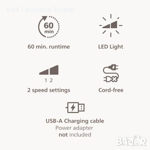 Нов BRE728/00 Philips Series 9000 безжичен епилатор мокро сухо 9 приставки педикюрна пила аксесоари, снимка 12 - Епилатори - 54046218