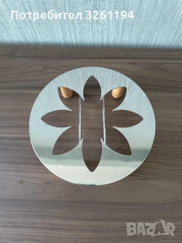 поставка, подложка за съдове метал и дърво– кръгла, снимка 2 - Други стоки за дома - 52282996