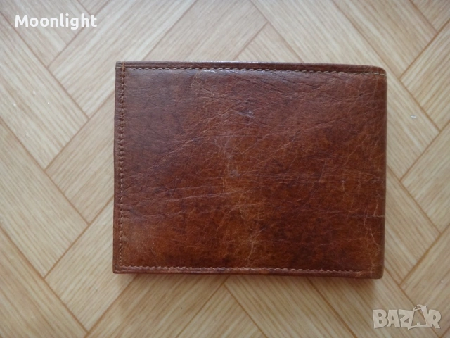 Нов кафяв мъжки кожен портфейл, портмоне от естествена кожа, снимка 2 - Портфейли, портмонета - 53134765