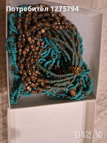 Гердан маниста тюркоаз с гривна , снимка 2 - Колиета, медальони, синджири - 53772142