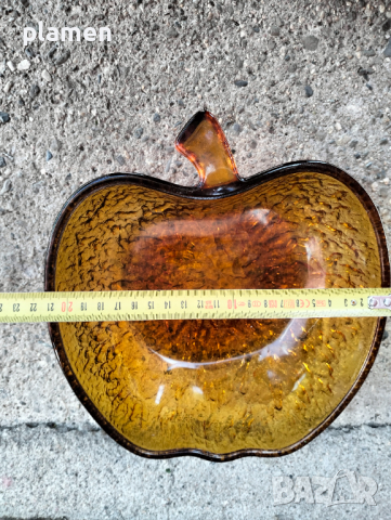 Италианска стъклена купа, снимка 2 - Антикварни и старинни предмети - 45033987