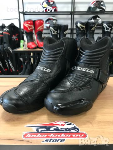 ПРОМОЦИЯ Мото боти ALPINESTARS SMX-1R, номер 42,протектори, като нови, снимка 1 - Аксесоари и консумативи - 46337164