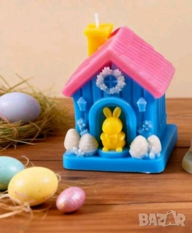 Молд къщичка със заек Великден , снимка 3 - Форми - 53521371