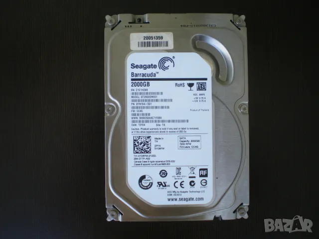 Хард диск 2TB Seagate ST2000DM001, SATA 6Gb/s, 7200rpm, 64MB кеш, 3.5" 