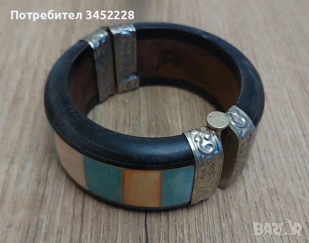 гривна от кост и дърво за ценители , снимка 2 - Гривни - 53193796