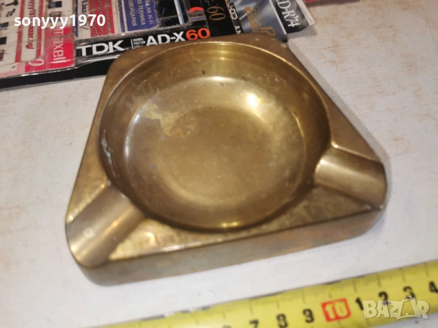 МАСИВЕН ПЕПЕЛНИК-МЕД/МЕСИНГ 2303261700LCHERY1, снимка 5 - Антикварни и старинни предмети - 53948859