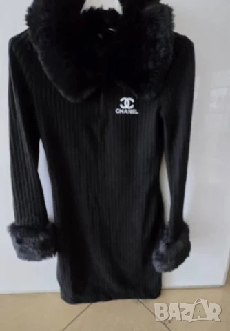 рокля с пух chanel, снимка 3 - Рокли - 51148382