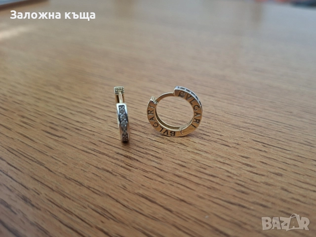Дамски златни обеци "BVLGARI" - 4,30 гр. / 585 / 14К, снимка 10 - Обеци - 52632046