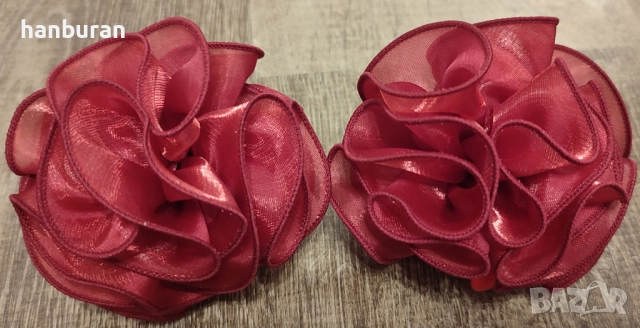 Червени кордели за коса, снимка 2 - Аксесоари за коса - 52267923