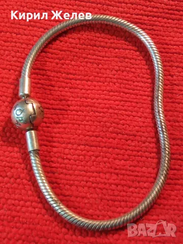 ПАНДОРА Бутикова МАРКОВА СРЕБЪРНА ГРИВНА СРЕБРО S925 ALE PANDORA 15570, снимка 12 - Гривни - 48485928