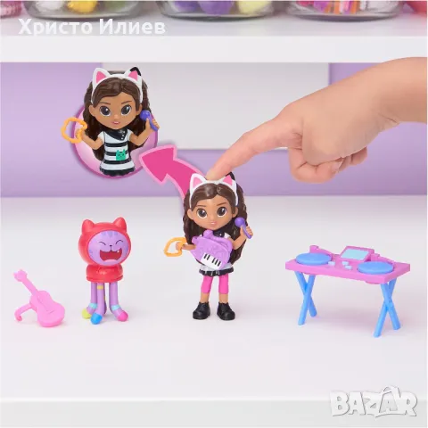 Игрален комплект Кукла Габи Gabbys Dollhouse Kitty Karaoke с аксесоари, снимка 3 - Кукли - 48847746