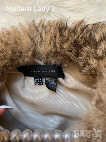 Бежова парка Зара, снимка 2 - Якета - 51001251