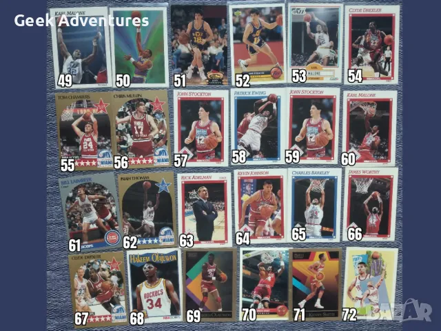 Баскетбол Картички NBA 90-те Trading Cards Колекционерски НБА Lakers, снимка 4 - Колекции - 47021484