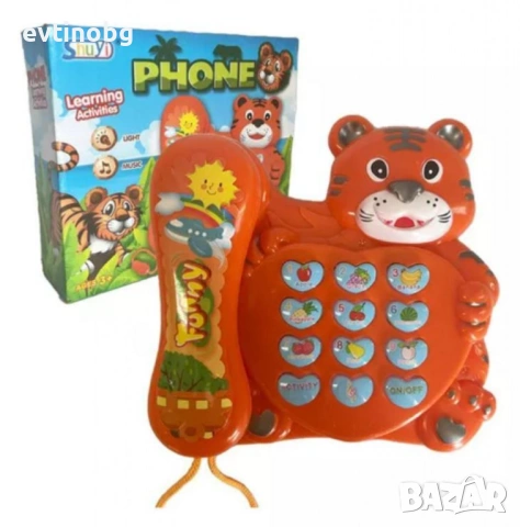 Музикален телефон Тигър – Образователна играчка за деца