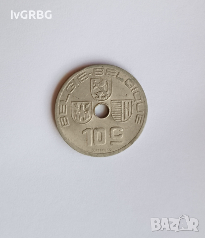 Белгия 10 сантима 1939 , Белгийска монета