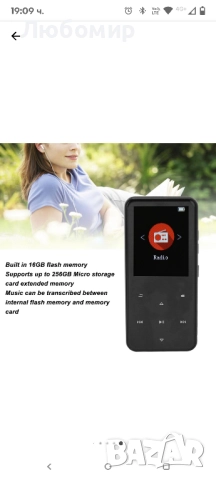 MP3 плейър Longziming, 2.4 инча, 32GB, Bluetooth 5.0, поддържа аудио формати, черен, снимка 6 - MP3 и MP4 плеъри - 52091288