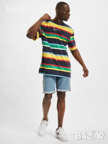 Karl Kani Small Signature Stripe - страхотна мъжка тениска КАТО НОВА С, снимка 1 - Тениски - 46104383